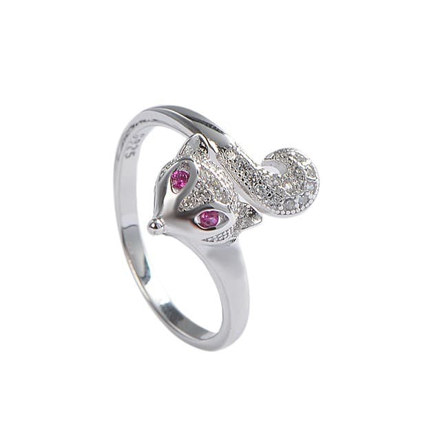 S925 Sterling Silver Fox Ring for Women | Light Luxury Niche Designer Aesthetic Animal Jewelry preview 4
