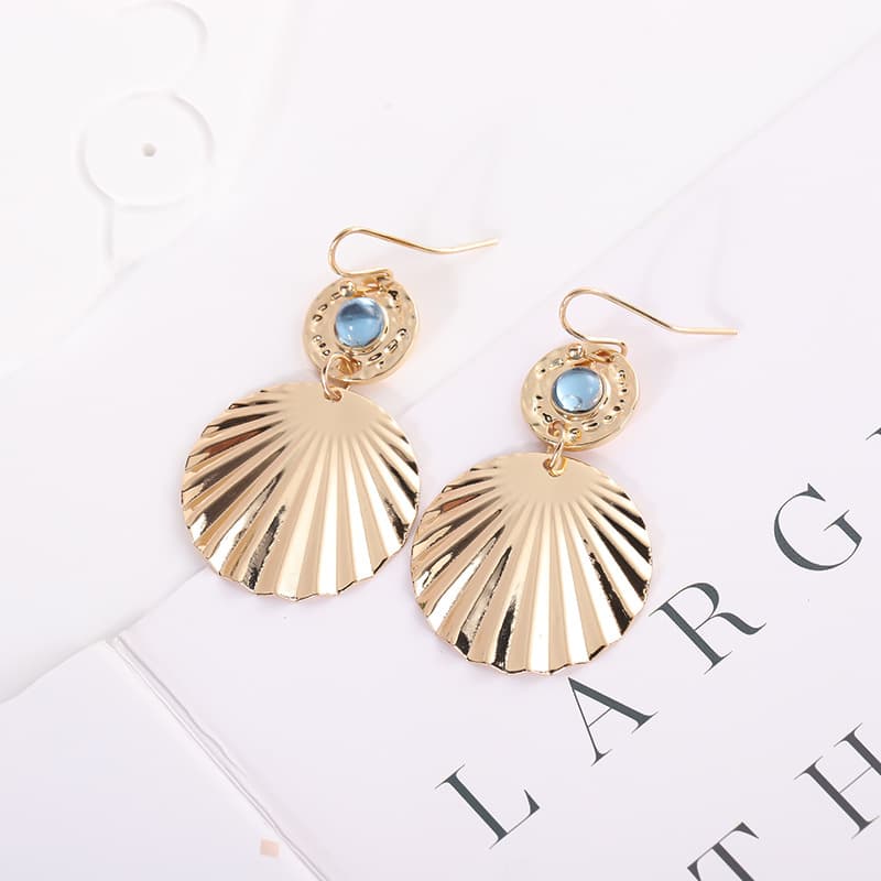Statement Geometric Leaf Drop Earrings, Unique Alloy Dangle Jewelry for Women
